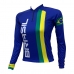 CAMISA CICLISMO ADVANCED BRASIL TARJA AZUL FEMININA - (MANGA LONGA)