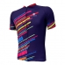 CAMISA CICLISMO ADVANCED ROXO MULTICOR (ZIPER TOTAL) - PLUS SIZE