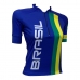 CAMISA CICLISMO ADVANCED BRASIL TARJA FEMININA - AZUL