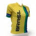 CAMISA CICLISMO ADVANCED BRASIL TARJA VERTICAL AMARELO - FEMININA