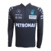 CAMISA CICLISMO ADVANCED AMG PETRONAS F1 (MANGA LONGA) - PRETO (PLUS SIZE)