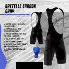 BRETELLE CICLISMO MASCULINO CARBON GRAY